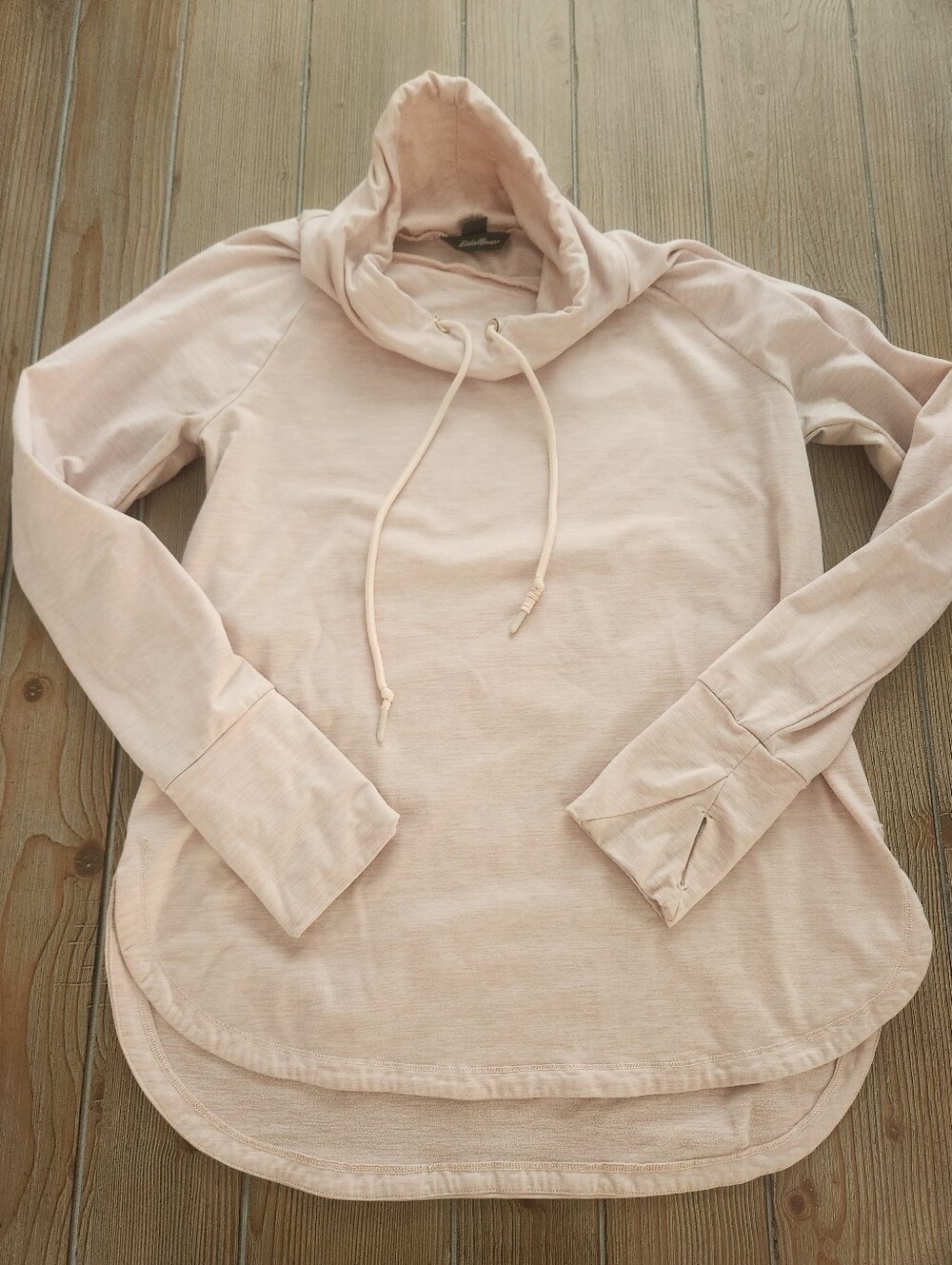 Light Pink Cowl Neck Women's Sweatshirt - Eddie Bauer Size Medium
